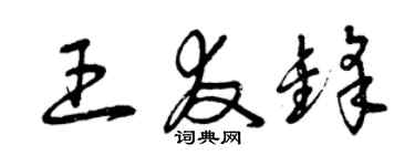 曾慶福王友鋒草書個性簽名怎么寫