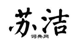 翁闓運蘇潔楷書個性簽名怎么寫