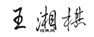 駱恆光王湘棋行書個性簽名怎么寫