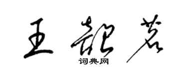 梁錦英王韶茗草書個性簽名怎么寫