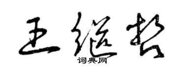 曾慶福王繼哲草書個性簽名怎么寫