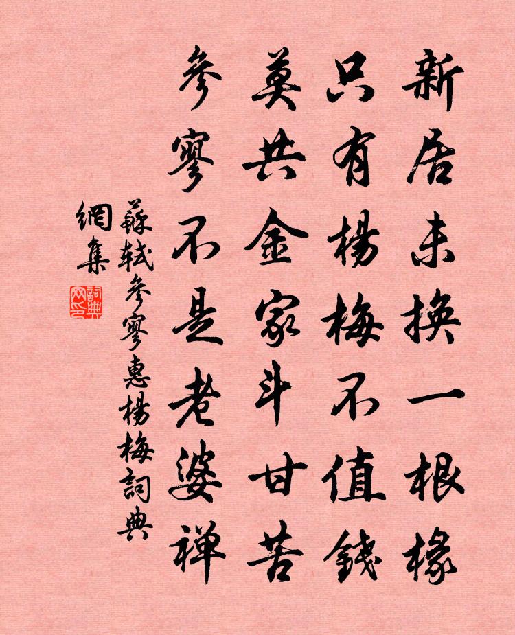 蘇軾參寥惠楊梅書法作品欣賞