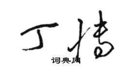 駱恆光丁博草書個性簽名怎么寫