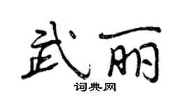 曾慶福武麗行書個性簽名怎么寫