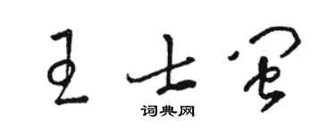 駱恆光王士閩草書個性簽名怎么寫