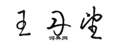 駱恆光王丹望草書個性簽名怎么寫