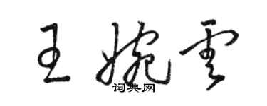 駱恆光王婉雲草書個性簽名怎么寫