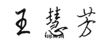 駱恆光王慧芳行書個性簽名怎么寫