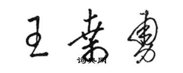 駱恆光王桑勇草書個性簽名怎么寫
