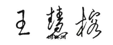 駱恆光王慧榕草書個性簽名怎么寫