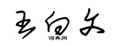 朱錫榮王向文草書個性簽名怎么寫