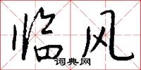 臨風怎么寫好看