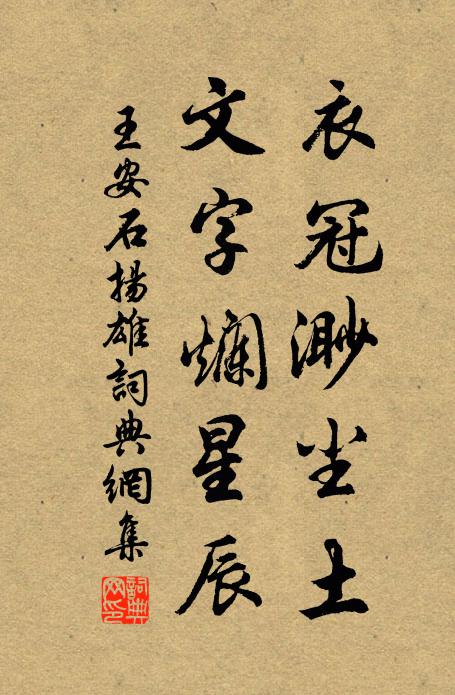 王安石衣冠渺塵土,文字爛星辰書法作品欣賞
