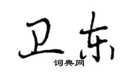 曾慶福衛東行書個性簽名怎么寫