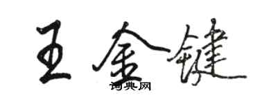 駱恆光王金鍵行書個性簽名怎么寫