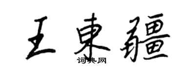 王正良王東疆行書個性簽名怎么寫