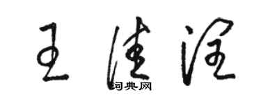 駱恆光王佳潤草書個性簽名怎么寫