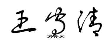 曾慶福王守清草書個性簽名怎么寫