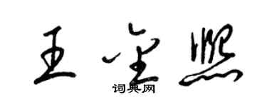 梁錦英王金熙草書個性簽名怎么寫