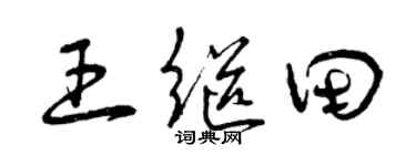 曾慶福王繼田草書個性簽名怎么寫