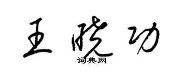 梁錦英王曉功草書個性簽名怎么寫