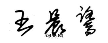 朱錫榮王晨鷺草書個性簽名怎么寫