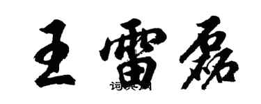 胡問遂王雷磊行書個性簽名怎么寫