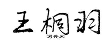 曾慶福王桐羽行書個性簽名怎么寫