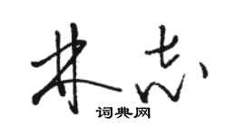 駱恆光林志草書個性簽名怎么寫