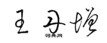 駱恆光王丹增草書個性簽名怎么寫
