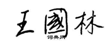 王正良王國林行書個性簽名怎么寫