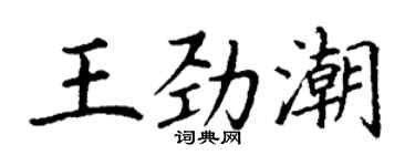 丁謙王勁潮楷書個性簽名怎么寫