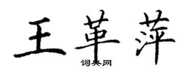 丁謙王革萍楷書個性簽名怎么寫