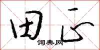 錢沛雲田正行書怎么寫