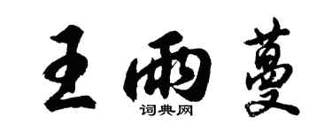 胡問遂王雨蔓行書個性簽名怎么寫