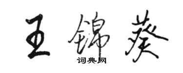 駱恆光王錦葵行書個性簽名怎么寫