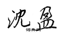 王正良沈盈行書個性簽名怎么寫