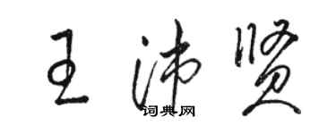 駱恆光王沛賢草書個性簽名怎么寫