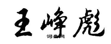 胡問遂王崢彪行書個性簽名怎么寫