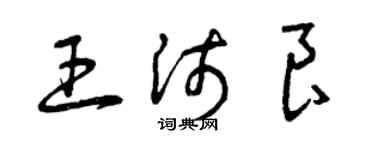 曾慶福王沛良草書個性簽名怎么寫