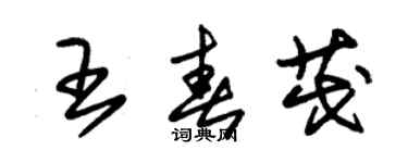 朱錫榮王春茂草書個性簽名怎么寫