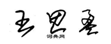 朱錫榮王思盈草書個性簽名怎么寫