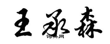 胡問遂王承森行書個性簽名怎么寫