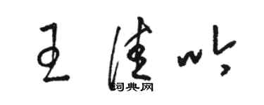 駱恆光王佳吟草書個性簽名怎么寫