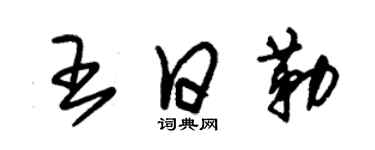 朱錫榮王日勒草書個性簽名怎么寫