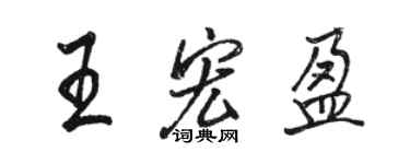 駱恆光王宏盈行書個性簽名怎么寫