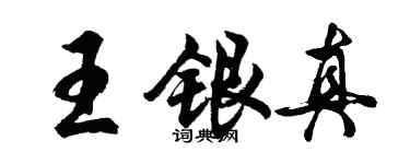 胡問遂王銀真行書個性簽名怎么寫