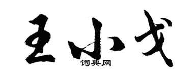 胡問遂王小戈行書個性簽名怎么寫