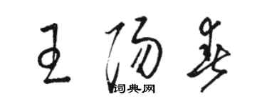 駱恆光王陽春草書個性簽名怎么寫