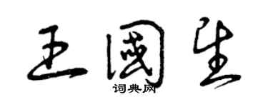曾慶福王國望草書個性簽名怎么寫